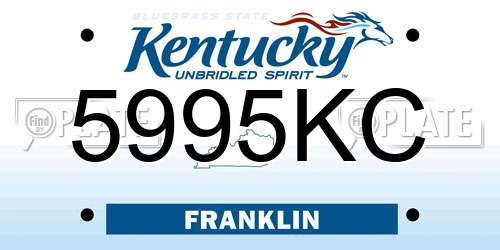 5995KC Kentucky License Plate