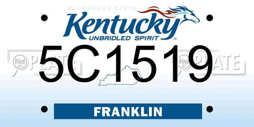 5C1519 Kentucky License Plate