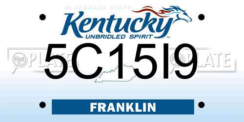 5C15I9 Kentucky License Plate
