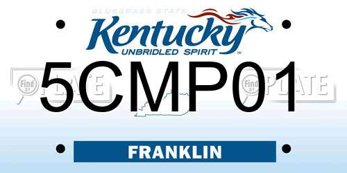 5CMP01 Kentucky License Plate