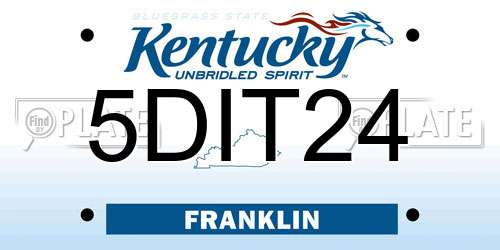 5DIT24 Kentucky License Plate