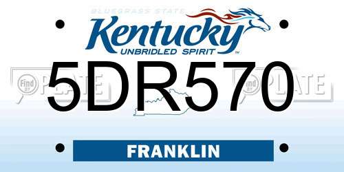 5DR570 Kentucky License Plate