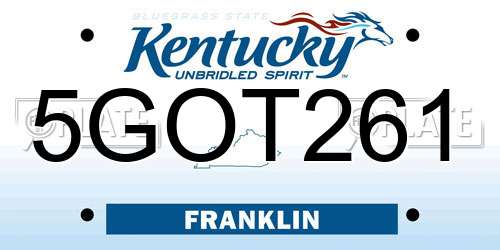 5GOT261 Kentucky License Plate