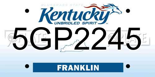5GP2245 Kentucky License Plate