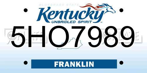 5HO7989 Kentucky License Plate