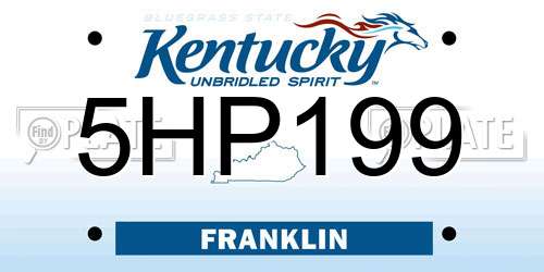 5HP199 Kentucky License Plate