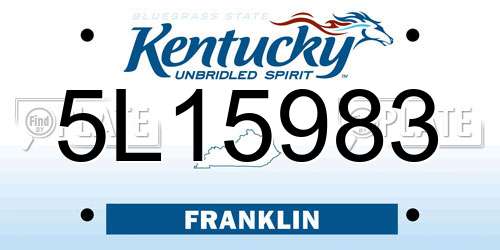 5L15983 Kentucky License Plate