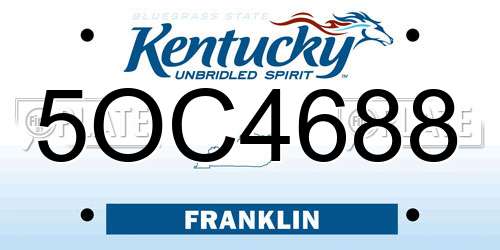5OC4688 Kentucky License Plate