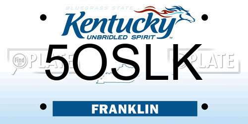 5OSLK Kentucky License Plate