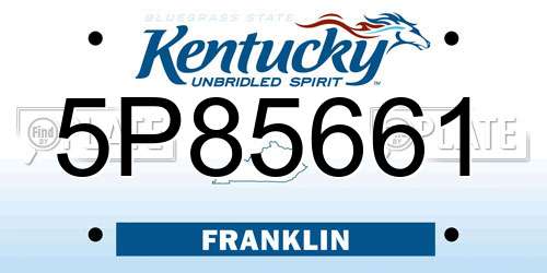 5P85661 Kentucky License Plate