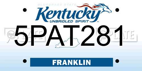 5PAT281 Kentucky License Plate