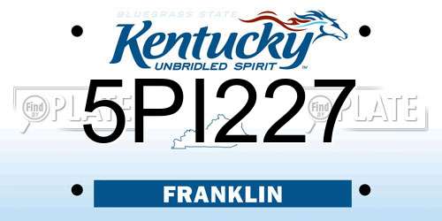 5PI227 Kentucky License Plate