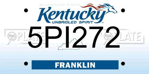 5PI272 Kentucky License Plate