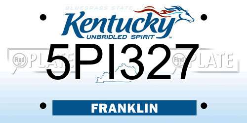 5PI327 Kentucky License Plate