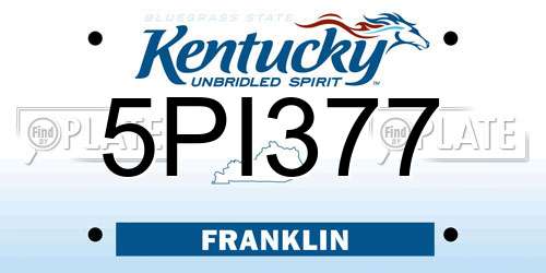 5PI377 Kentucky License Plate