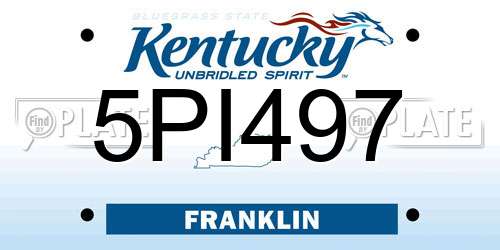 5PI497 Kentucky License Plate