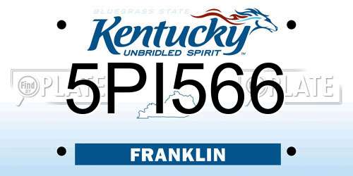 5PI566 Kentucky License Plate