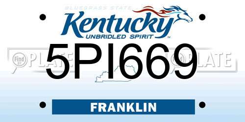 5PI669 Kentucky License Plate
