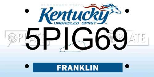 5PIG69 Kentucky License Plate