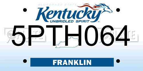 5PTH064 Kentucky License Plate