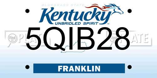 5QIB28 Kentucky License Plate