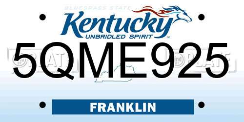 5QME925 Kentucky License Plate