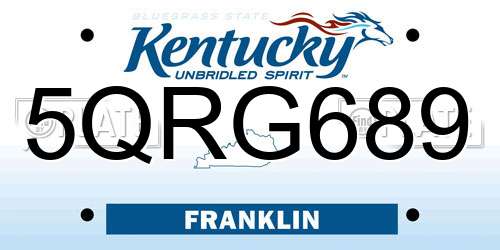 5QRG689 Kentucky License Plate