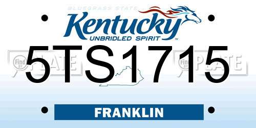 5TS1715 Kentucky License Plate