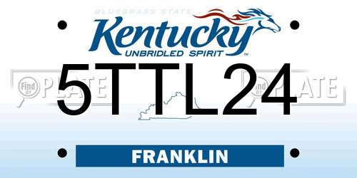 5TTL24 Kentucky License Plate