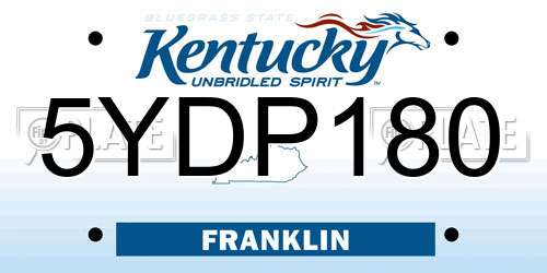 5YDP180 Kentucky License Plate