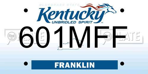 601MFF Kentucky License Plate