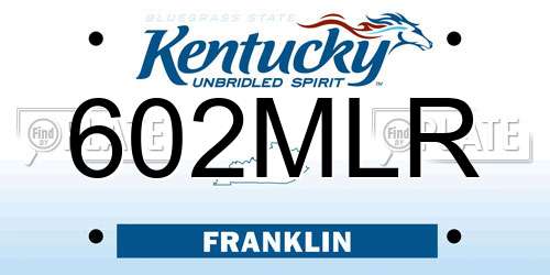 602MLR Kentucky License Plate
