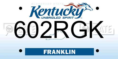 602RGK Kentucky License Plate