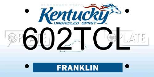 602TCL Kentucky License Plate