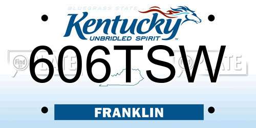 606TSW Kentucky License Plate