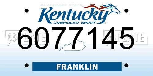 6077145 Kentucky License Plate