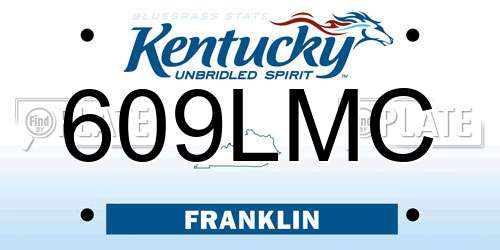 609LMC Kentucky License Plate