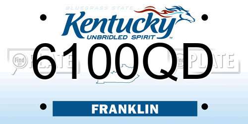 6100QD Kentucky License Plate