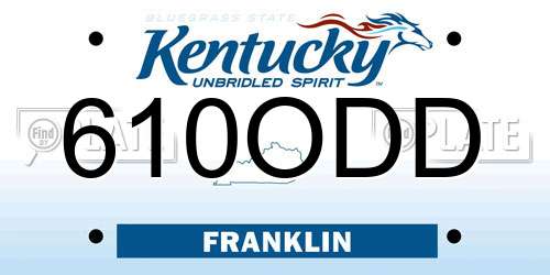 610ODD Kentucky License Plate