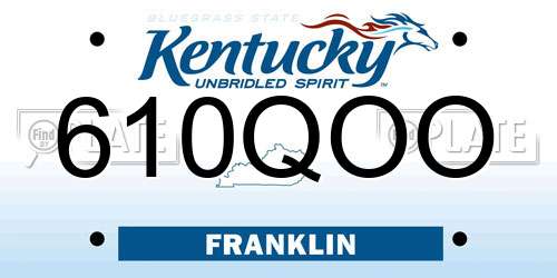 610QOO Kentucky License Plate