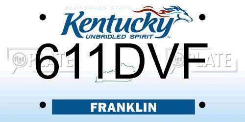 611DVF Kentucky License Plate