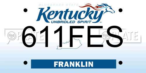 611FES Kentucky License Plate