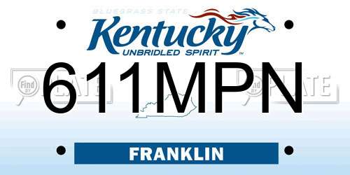 611MPN Kentucky License Plate