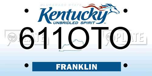 611OTO Kentucky License Plate