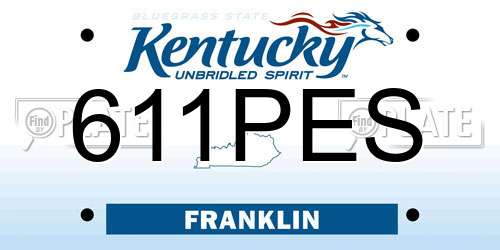 611PES Kentucky License Plate
