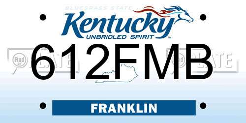 612FMB Kentucky License Plate