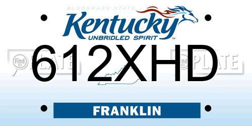 612XHD Kentucky License Plate