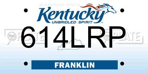 614LRP Kentucky License Plate