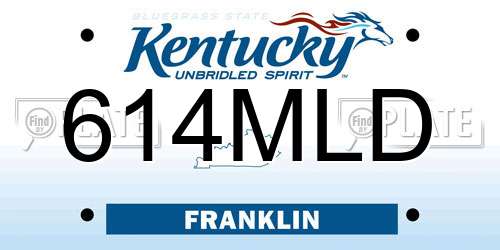 614MLD Kentucky License Plate