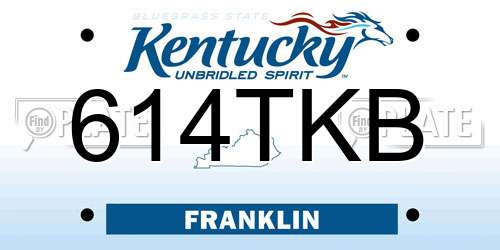 614TKB Kentucky License Plate